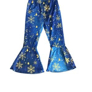 Girl (toddler) 4t (EU 100) Christmas flare pants BUNDLE snowflakes & stripes